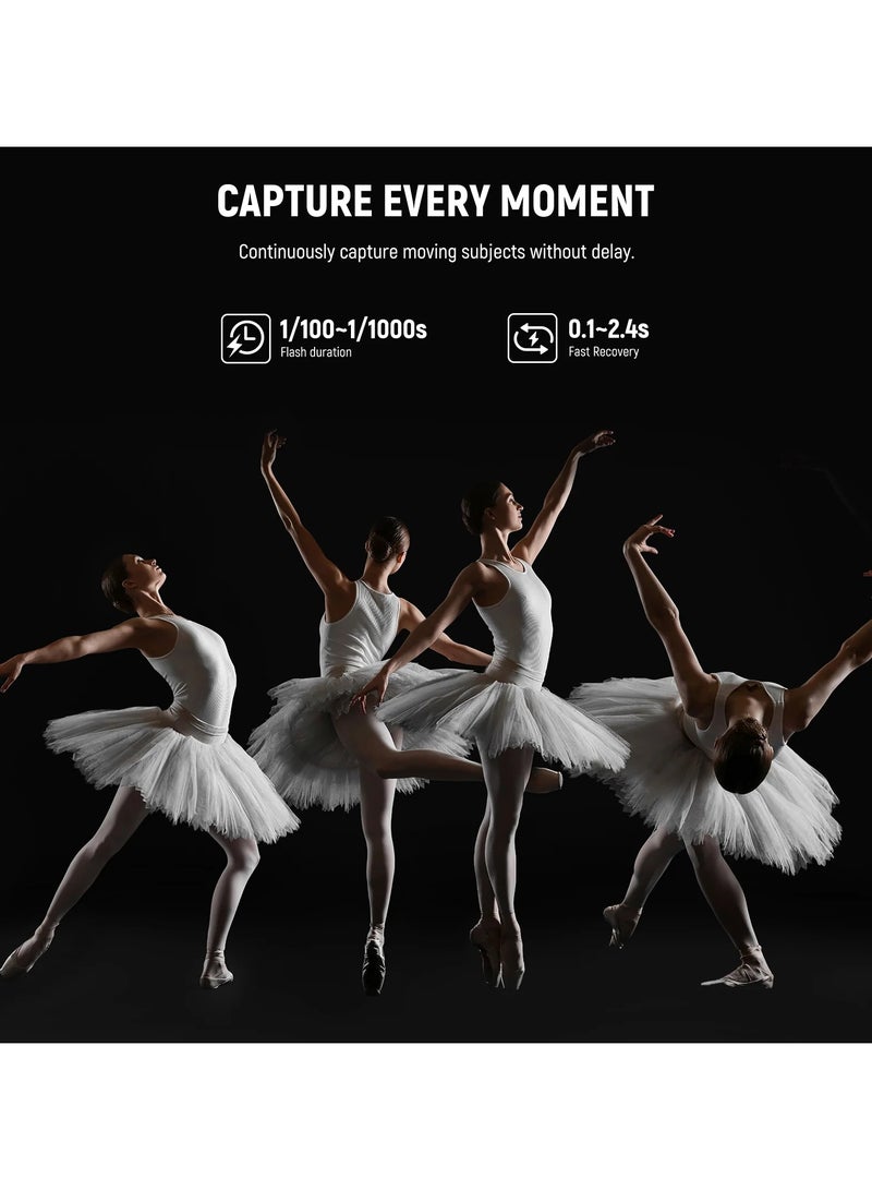 NEEWER New Version 2× S101-400W Pro Studio Flash Kit with 2× Stands, 2× Softboxes, 2× Wireless Triggers, Reflector & Carry Bag (UK) - Image 4