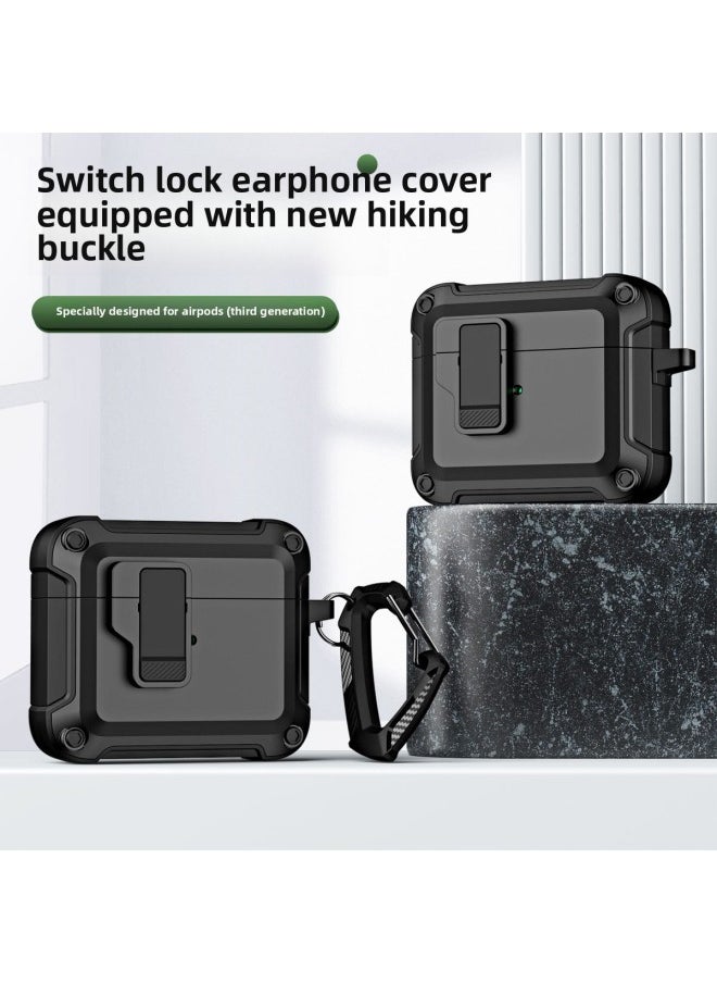 Generic - For Apple AirPods4 Protective Case Bluetooth Earphone Cover With Latch Elastic Lid Pro Earphone Shell Multi-Function Universal Style-Color:White-Applicable Model:AirPods 4 - Image 1