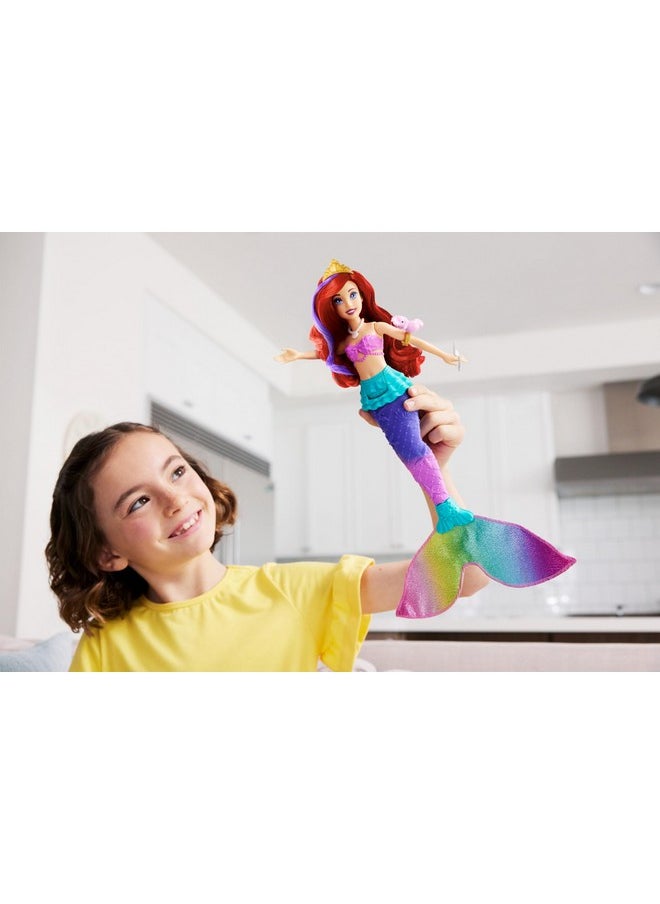 Mattel Games Disney Princess Toys, Ariel Swimming Mermaid Fashion Doll With Color-Change Hair & Tail, Inspired By The Little Mermaid Movie  - Image 2