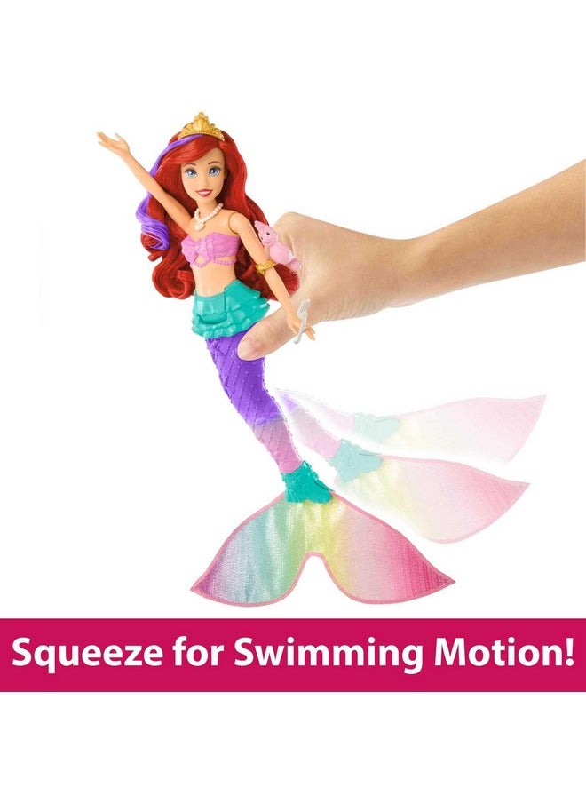 Mattel Games Disney Princess Toys, Ariel Swimming Mermaid Fashion Doll With Color-Change Hair & Tail, Inspired By The Little Mermaid Movie  - Image 3