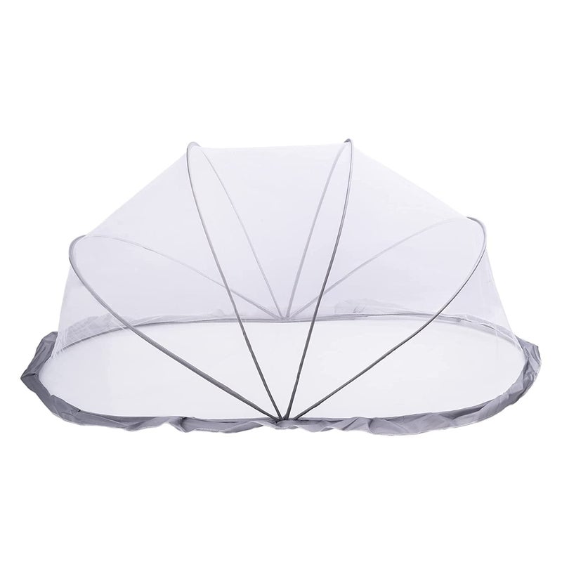 Deejay Big Size Foldable Baby Mosquito Net, Bottomless Net for Infants, for Safe & Easy Use | Ensures Your Baby's Safe Sleep 135 x 65 x 65cms, for Babies & Toddlers (Green, 0 to 24 Months) (Grey) - Image 1