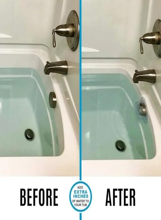 LINYUEARUI 2 Pack Bathtub Stoppers Overflow Drain Covers, Bathtub Tray Plugs, add Extra Water to The Bathtub Heater Bathroom (Transparent+Blue) - Image 3