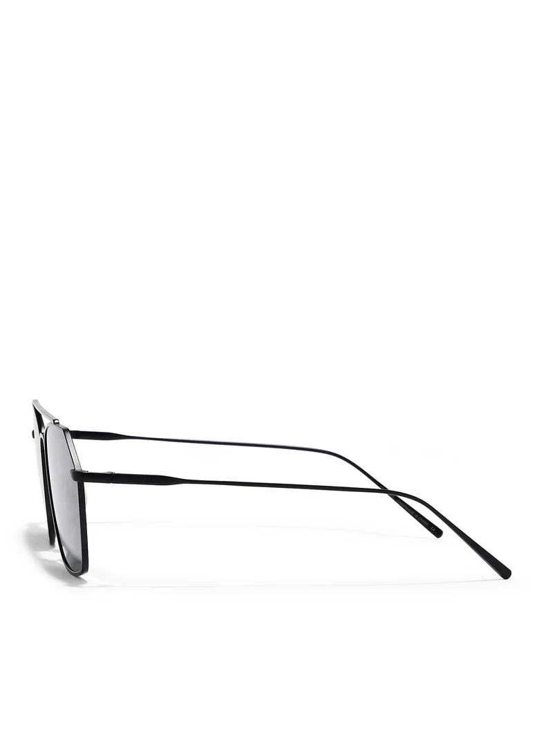30Sundays 30Sundays FIGARO - La French Collection Men's Aviator Sunglasses, Black/Gray