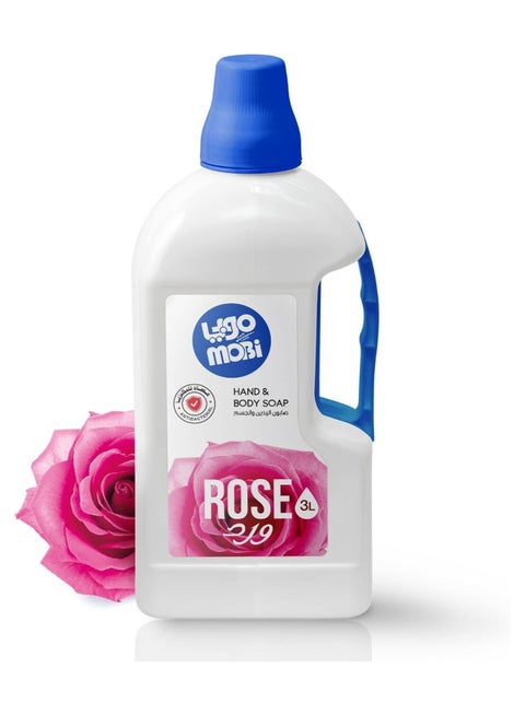 Anti Bacterial Liquid Hand And Body Soap Roses 3Liters
