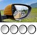 BDZMC 4PCS Car Blind Spot Mirror 360 Wide Angle Convex Mirrors with Adjustable Frame 2 Round Rear View Mirror Adhesive HD Glass Side Mirror for Most Cars Trucks SUVs Black - Image 2