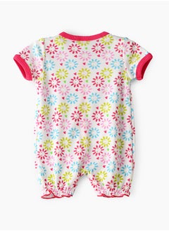 Tiny Hug Girls' Floral Print Short Sleeve Onesie  - Image 2