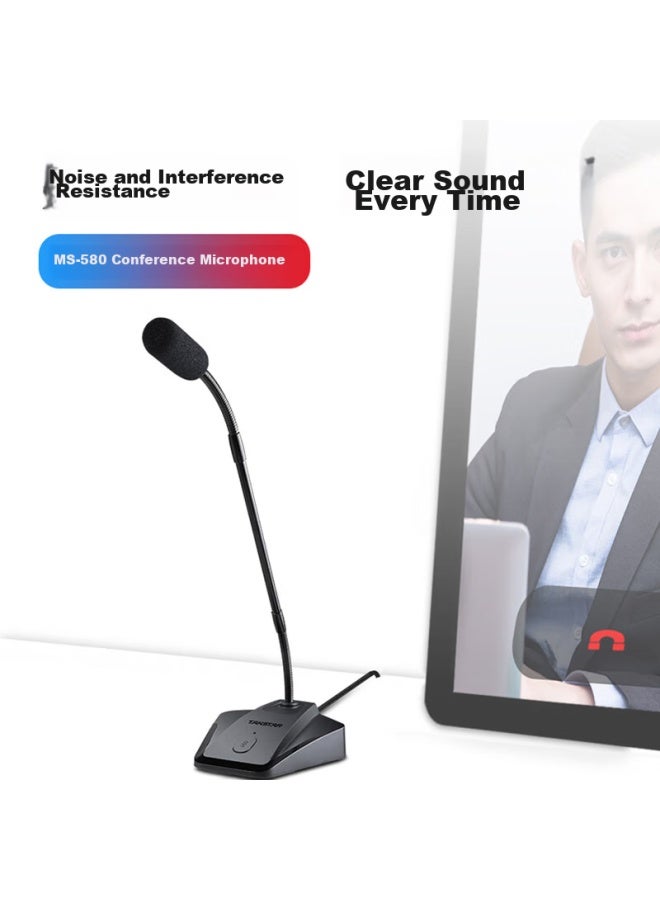 Takstar Ms-580 Wired Conference Microphone For Online Cl, Desktop Computers, Laptops, Voice Chat, Gaming, And Condenser Microphone - Image 2
