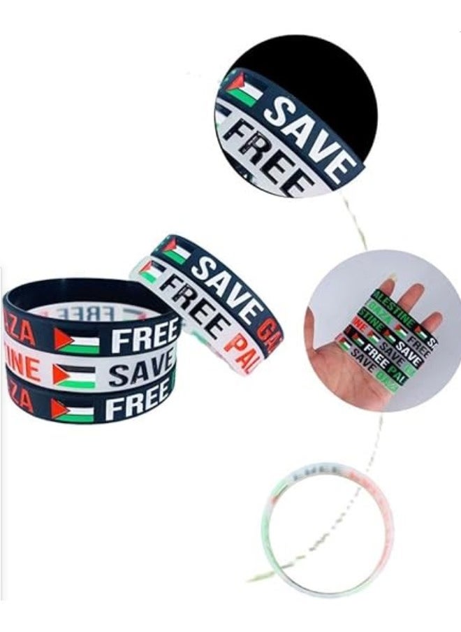 General - Silicone Palestine Flag Bracelet Wristband for Men Women - Image 1