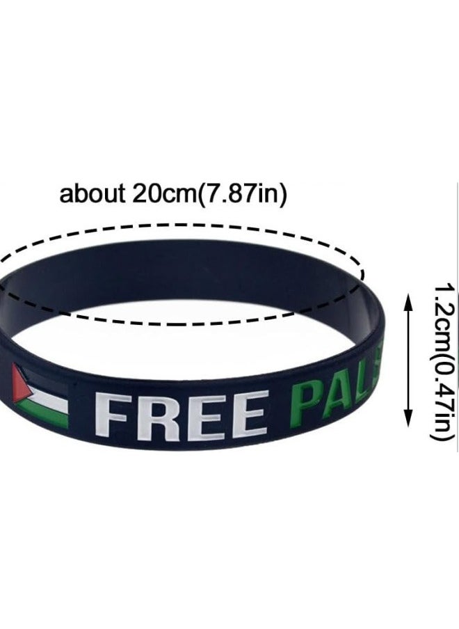 General - Silicone Palestine Flag Bracelet Wristband for Men Women - Image 1