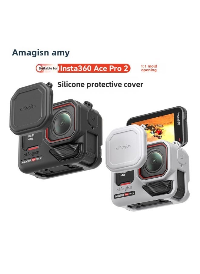 Generic AMagisn Amei Yingshi Insta360 AcePro2 Silicone Cover Protective Cover Lens Body Protection Accessories-Color:Acepro  - Image 3