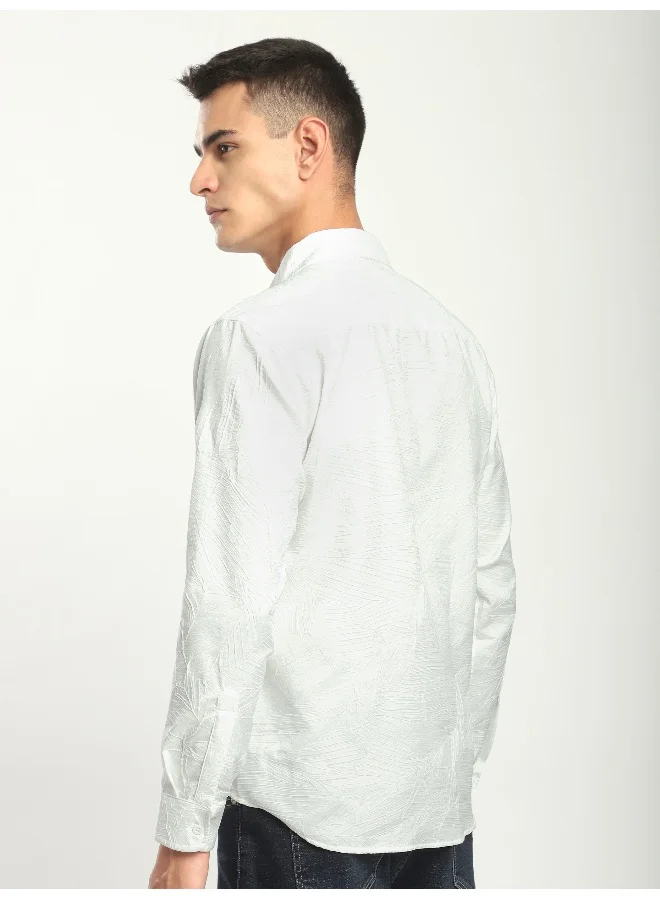 Beyoung White Crushed Shirt