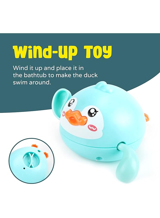 The Moon brand Baby Bath Toys Mini Floating Duck With Accessories Soft Bathtub Beach & Pool Toys Bright Colors And Stimulating Textures Gifts And Party Favors For Kids Duck And Motor Set - Image 3