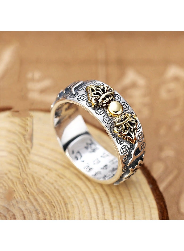 Open-ended Ring With Red Stone Golden