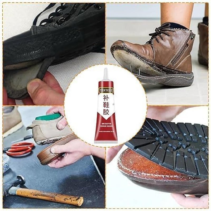 PRAYTEX Shoe Repair Glue, 60ml Waterproof & Quick-Drying Footwear Adhesive, Instant Strong & Flexible Fabric Glue for Sole Repair, Sneakers, Boots, All Types of Shoes (Shoe Repair Glue) - Image 2