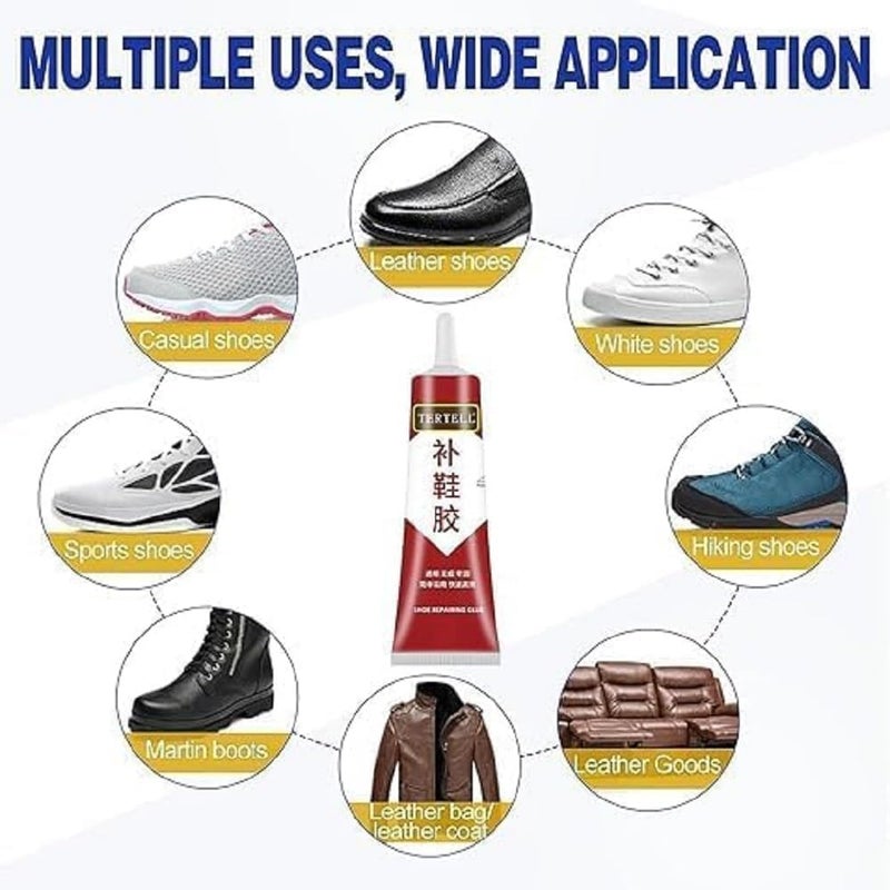 PRAYTEX Shoe Repair Glue, 60ml Waterproof & Quick-Drying Footwear Adhesive, Instant Strong & Flexible Fabric Glue for Sole Repair, Sneakers, Boots, All Types of Shoes (Shoe Repair Glue) - Image 5