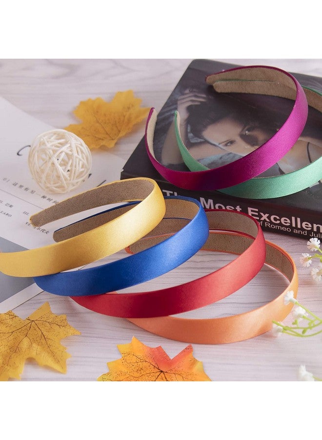 Duufin 22 Pieces Satin Headbands 2Cm Plain Headband Nonslip Hair Headband Colorful Diy Headbands For Women And Girls 22 Colors - Image 5