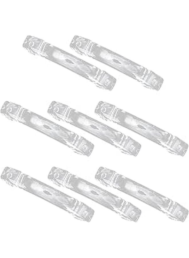 8 Pcs Large Arc Acrylic Cabinet Pulls Crystal Drawer Handles For Wardrobe Kitchen - Image 1