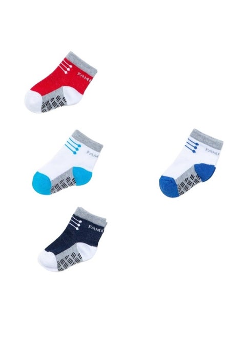 Socks for Newborns with Top-Notch Quality – 4 Pieces! (Multi-colored)