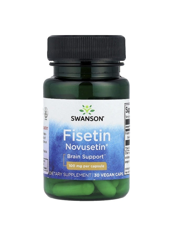Swanson, Fisetin Novusetin®, 100 mg, 30 Vegan Caps (Packaging may vary) - Image 1