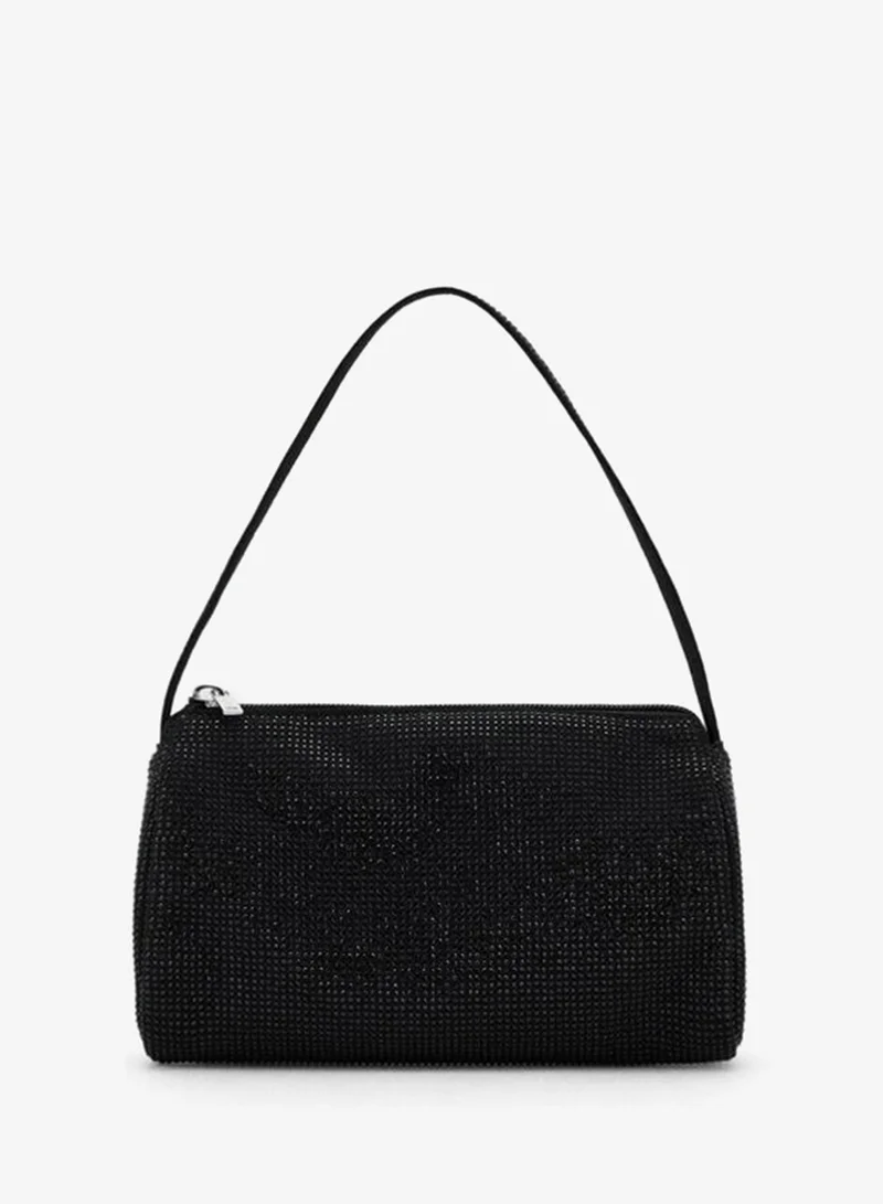 Handbag with rhinestones