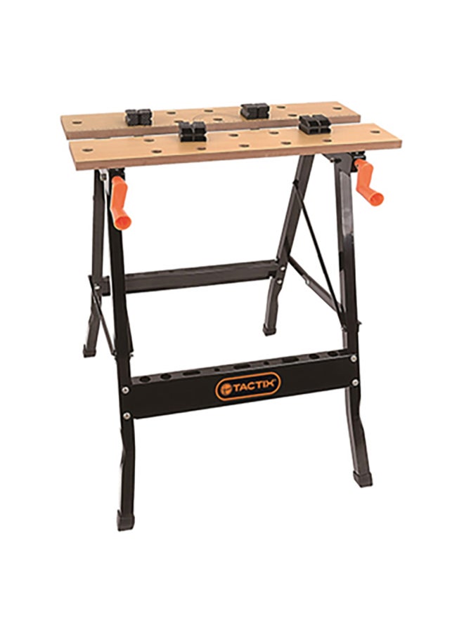Tactix Portable Foldable MDF Work Bench Beige and Black 82 x 60.5 x 64 cm 330001 - Image 1