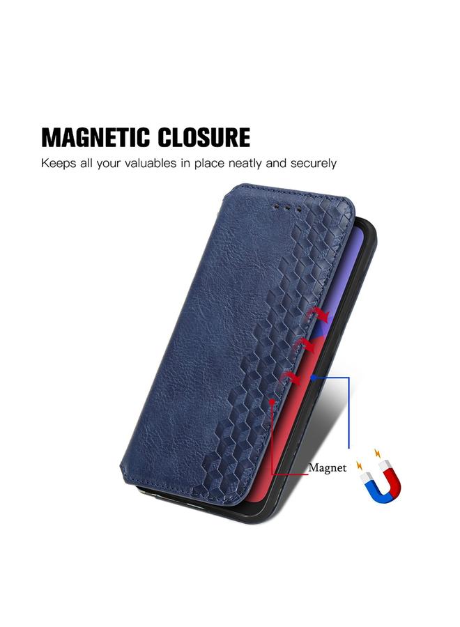 S-TOP Case For Alcatel 1S 2021 Cubic Grid Pressed Horizontal Flip Magnetic PU Leather Case with Holder & Card Slots & Wallet - Image 5