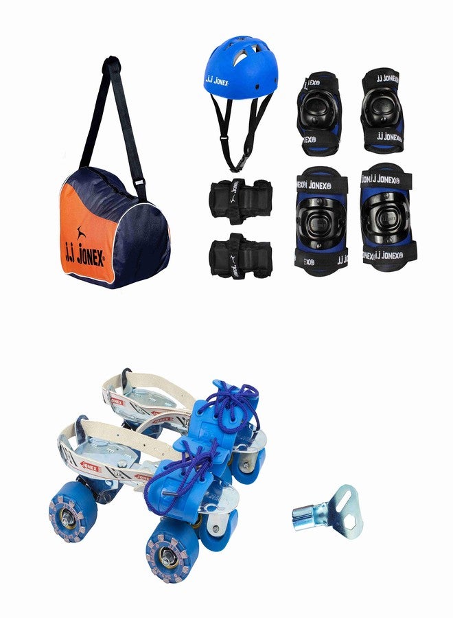 Jonex JJ JONEX Adjustable Roller Skates for Adults and Youth - Outdoor & Indoor Illuminating Skates (MYC) (Attack Combo Age 6-11 Year PVC Helmet Size Medium) - Image 1