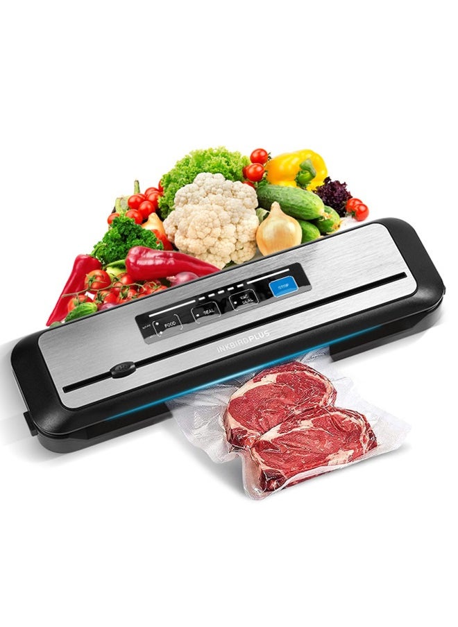 INKBIRD - INKBIRD Vacuum Sealer Machine INK-VS01, 80kPa One-Touch Automatic Sealing Machine for Food Preservation Storage, Preserving Moist/Dry Foods Packer with Built-in Cutter & BPA-Free Bags, Ideal for Sous Vide Cooking - Image 1