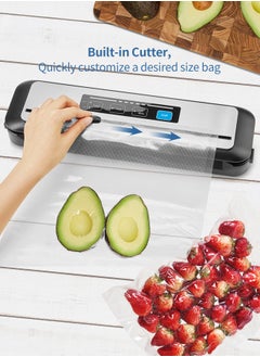 INKBIRD INKBIRD Vacuum Sealer Machine INK-VS01, 80kPa One-Touch Automatic Sealing Machine for Food Preservation Storage, Preserving Moist/Dry Foods Packer with Built-in Cutter & BPA-Free Bags, Ideal for Sous Vide Cooking  - Image 5