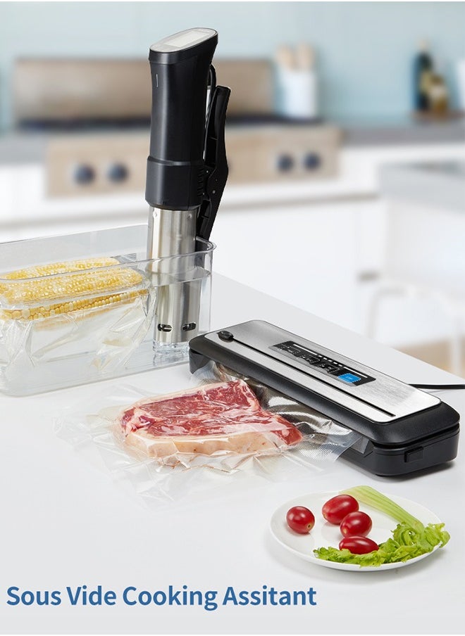 INKBIRD - INKBIRD Vacuum Sealer Machine INK-VS01, 80kPa One-Touch Automatic Sealing Machine for Food Preservation Storage, Preserving Moist/Dry Foods Packer with Built-in Cutter & BPA-Free Bags, Ideal for Sous Vide Cooking - Image 1