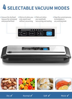 INKBIRD INKBIRD Vacuum Sealer Machine INK-VS01, 80kPa One-Touch Automatic Sealing Machine for Food Preservation Storage, Preserving Moist/Dry Foods Packer with Built-in Cutter & BPA-Free Bags, Ideal for Sous Vide Cooking  - Image 4