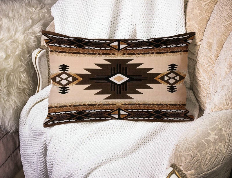 Solekla American Southwest Aztec Pillow Covers 12" x 20" Lumbar Pillow Covers Home Decorative Cotton Linen Cushion Case for Sofa Couch Housewarming Family Room DÃ©cor - Image 3