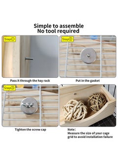 Hamiledyi Rabbit Hay Feeder Rack Bunny Grass Holder Wooden Food Feeding Manger with 3 Kinds of Grass Balls Less Wasted Hanging Hay Dispenser for Guinea Pigs Gerbil Chinchillas Squirrels Ferret - pzsku/ZED3BCAC7216EF2FA3DA1Z/45/_/1737031633/00c45f79-4761-4402-b086-d8b2df339125