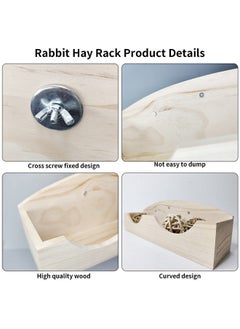 Hamiledyi Rabbit Hay Feeder Rack Bunny Grass Holder Wooden Food Feeding Manger with 3 Kinds of Grass Balls Less Wasted Hanging Hay Dispenser for Guinea Pigs Gerbil Chinchillas Squirrels Ferret - pzsku/ZED3BCAC7216EF2FA3DA1Z/45/_/1737031635/cc214498-f03d-4b5a-8d20-38a4ec666d84