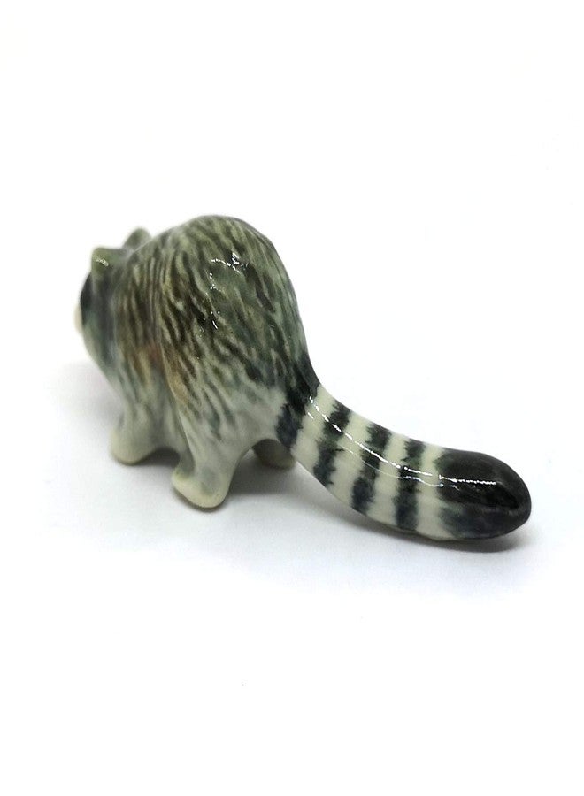 ZOOCRAFT Ceramic Raccoon Figurine Wildlife Animal Hand Painted Porcelain Collectible Decor - Image 4