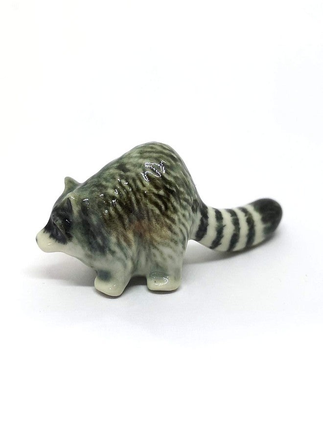 ZOOCRAFT Ceramic Raccoon Figurine Wildlife Animal Hand Painted Porcelain Collectible Decor - Image 5
