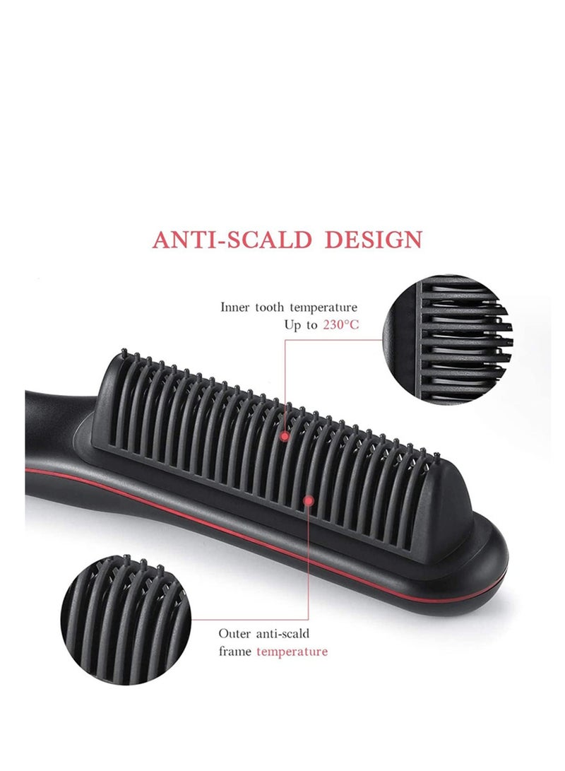 SYOSI Hair Straightening Brush, Electric Hot Comb with 3 Temp Settings, PTC Ceramic Hair Straighteners for Women Hair Styling Tool, UK PlugC - Image 3