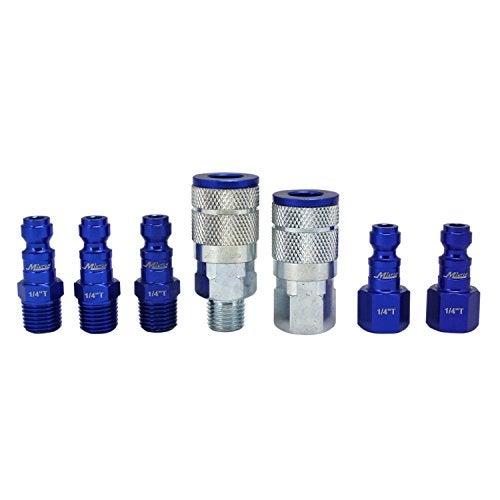 Milton ColorFit Coupler Plug Kit 5 Piece TStyle 14 NPT Blue S307TKIT