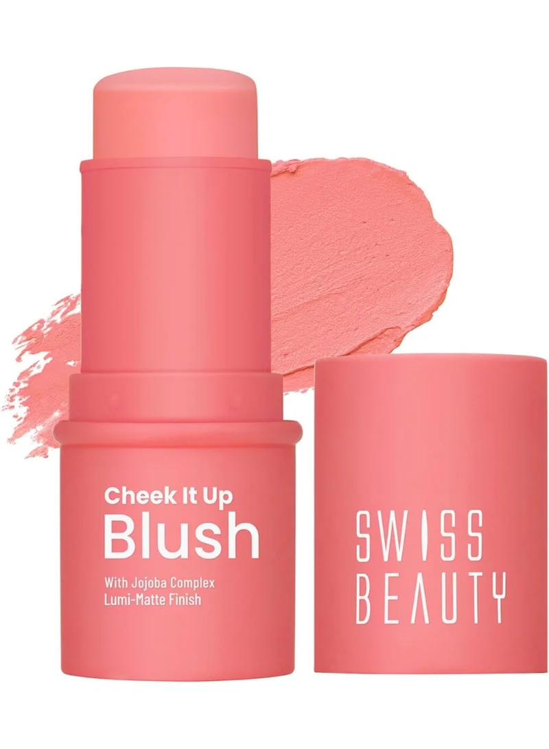 Swiss Beauty Swiss Beauty Cheek It Up Blush for Cheeks|Lumi-Matte Finish | Lightweight | Easily Blendable | With Jojoba Oil |  Shade - Showstopper - 8 gm