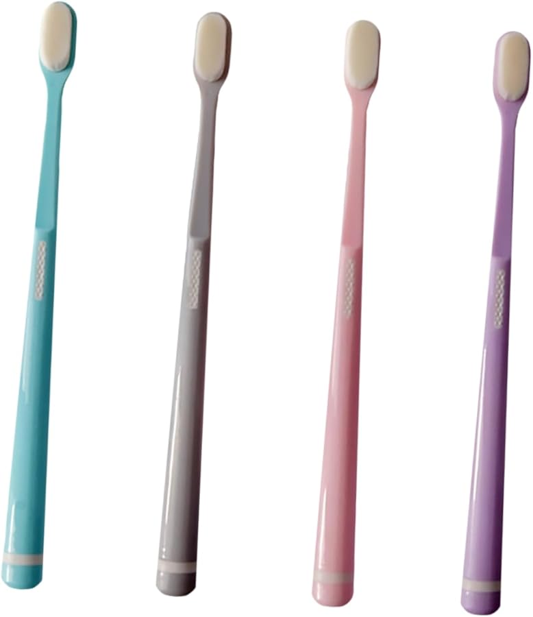 4 قطع فرشاة أسنان ذات شعيرات فائقة النعومة للعناية بالفم بعد الولادة، لطيفة على اللثة وتنظف بعمق - Image 2