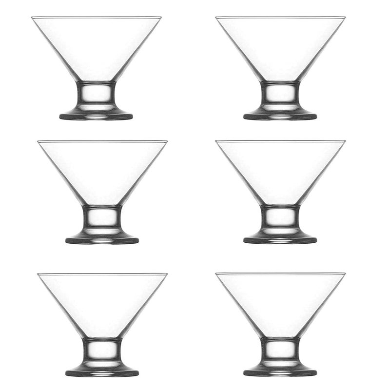 SLINCE SLINCE Ice Cream Bowl Set of 6 Pedestal 190 ml Lotus Dessert Bowl Mock Tails Cocktails Snack and Fruit Salad and More Perfect for Serving and Enjoying Treats 6 Pcs 250 Ml  - Image 2