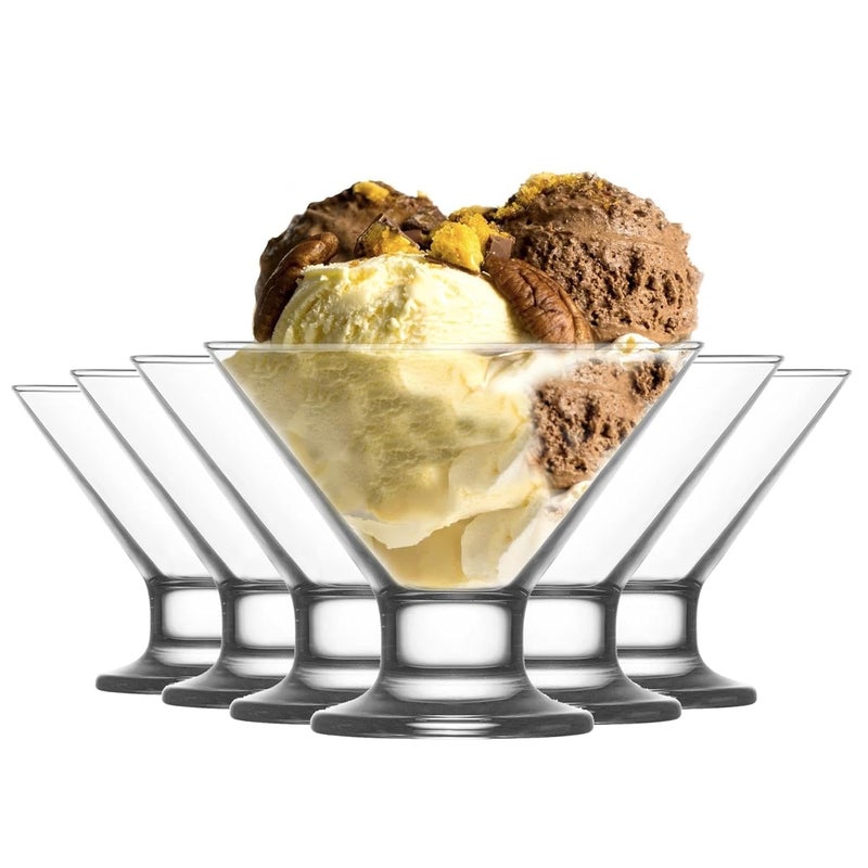 SLINCE SLINCE Ice Cream Bowl Set of 6 Pedestal 190 ml Lotus Dessert Bowl Mock Tails Cocktails Snack and Fruit Salad and More Perfect for Serving and Enjoying Treats 6 Pcs 250 Ml  - Image 5
