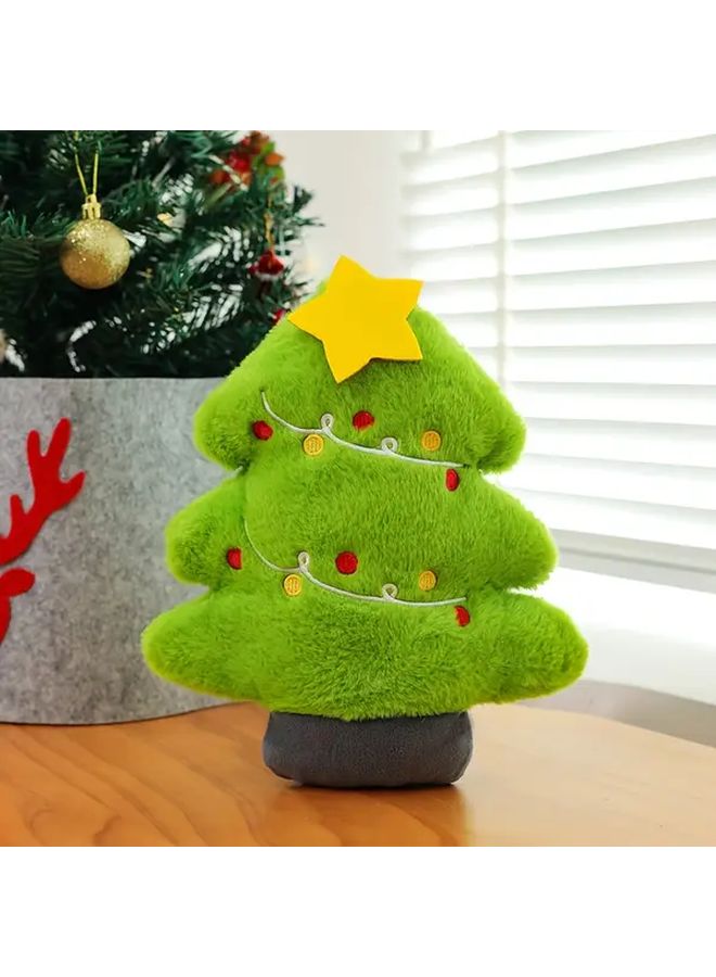 Christmas Plush Toys Set With Santa Claus Snowman Deer Elk Soft Stuffed Animals Red Green Blue White Cuddly Holiday Decorations Gifts Hat Snowman - Image 4