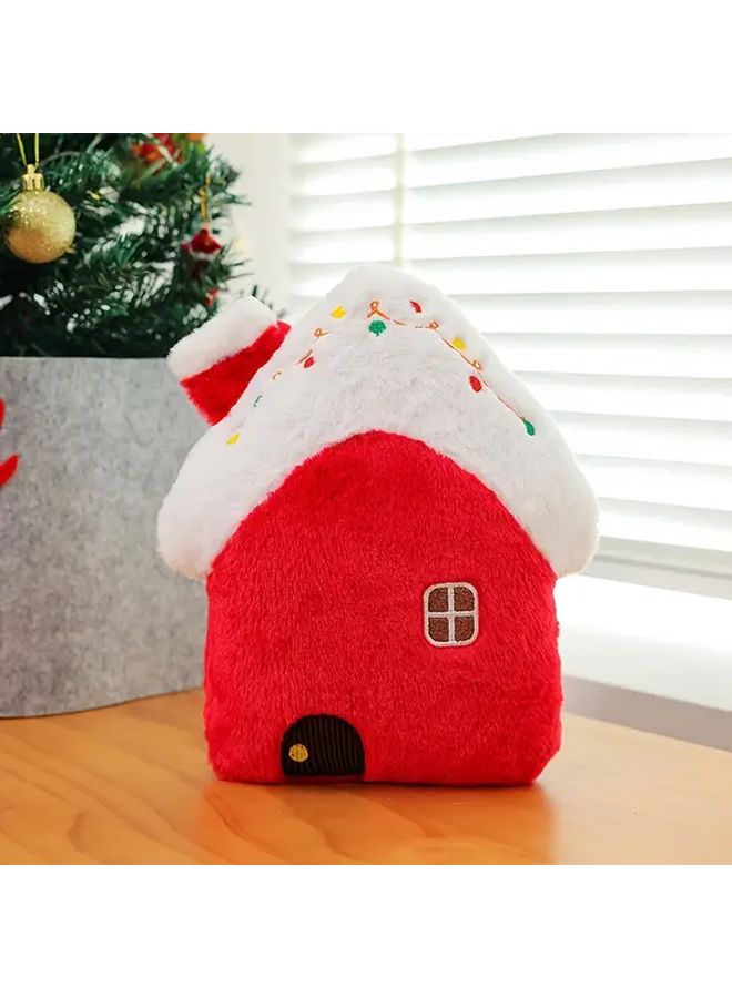 Christmas Plush Toys Set With Santa Claus Snowman Deer Elk Soft Stuffed Animals Red Green Blue White Cuddly Holiday Decorations Gifts Hat Snowman - Image 5