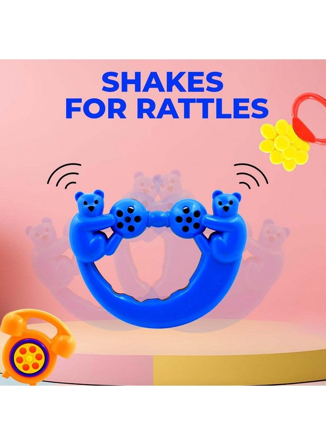 ويش كي ألعاب خشخيشة بلاستيكية من WISHKEY للأطفال الرضع، ألعاب غير سامة وخالية من مادة BPA للأطفال، ألعاب للأطفال في سن مبكرة، ألعاب ملونة، هدية مثالية للأطفال حديثي الولادة، متعددة الألوان (عبوة من 3 قطع) - Image 3