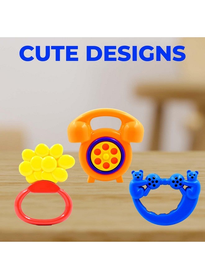 ويش كي ألعاب خشخيشة بلاستيكية من WISHKEY للأطفال الرضع، ألعاب غير سامة وخالية من مادة BPA للأطفال، ألعاب للأطفال في سن مبكرة، ألعاب ملونة، هدية مثالية للأطفال حديثي الولادة، متعددة الألوان (عبوة من 3 قطع) - Image 4