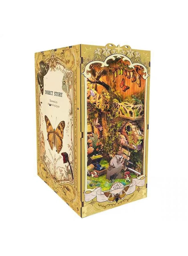Bluejw DIY Cabin New Insects 3D Handmade Assembled Book Stand Desktop Ornaments Model Toys Birthday - Image 3