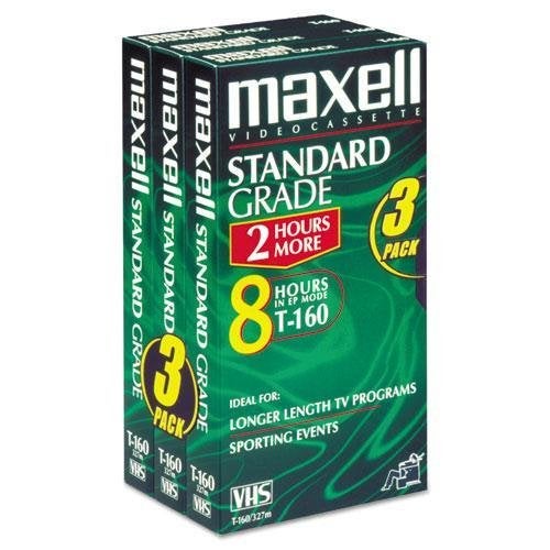 Maxell Standard Grade VHS Videotape Cassette, T160, 3/Pack - Image 5