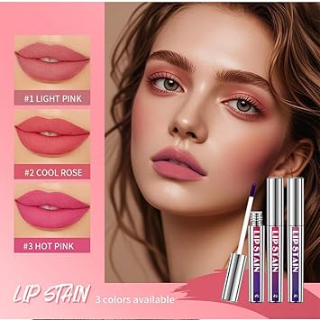 3 Pcs Peel Off Lip Stain Waterproof KissProof Lip Gloss SmudgeFree LongWearing NonSticky Formula Buildable Color Intensity Universal Shades Easy to Use Comfortable - Image 2