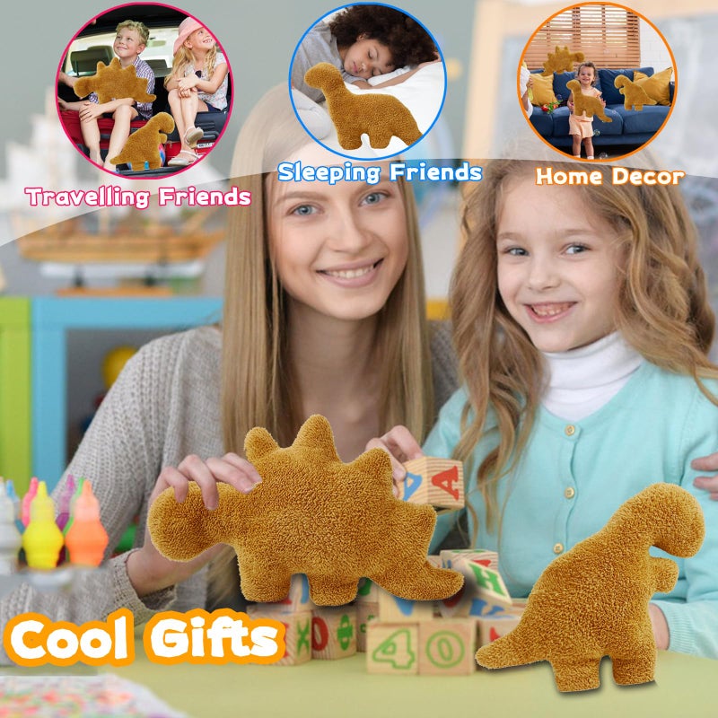 Isaacalyx 3 Pack Dino Nugget Pillow Plush Soft Dinosaur Chicken Nuggets Pillow for Birthday Gifts Dinosaur Theme Party Decorations - Image 3